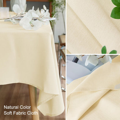 AUSSPVOCT Textured Tablecloth Rectangle 52x70 Water Resistant Spill-Proof Wipeable Table Cloth Wrinkle Free Fabric Dining Table Cover for Birthday Party Farmhouse Spring kitchen Tablecloths