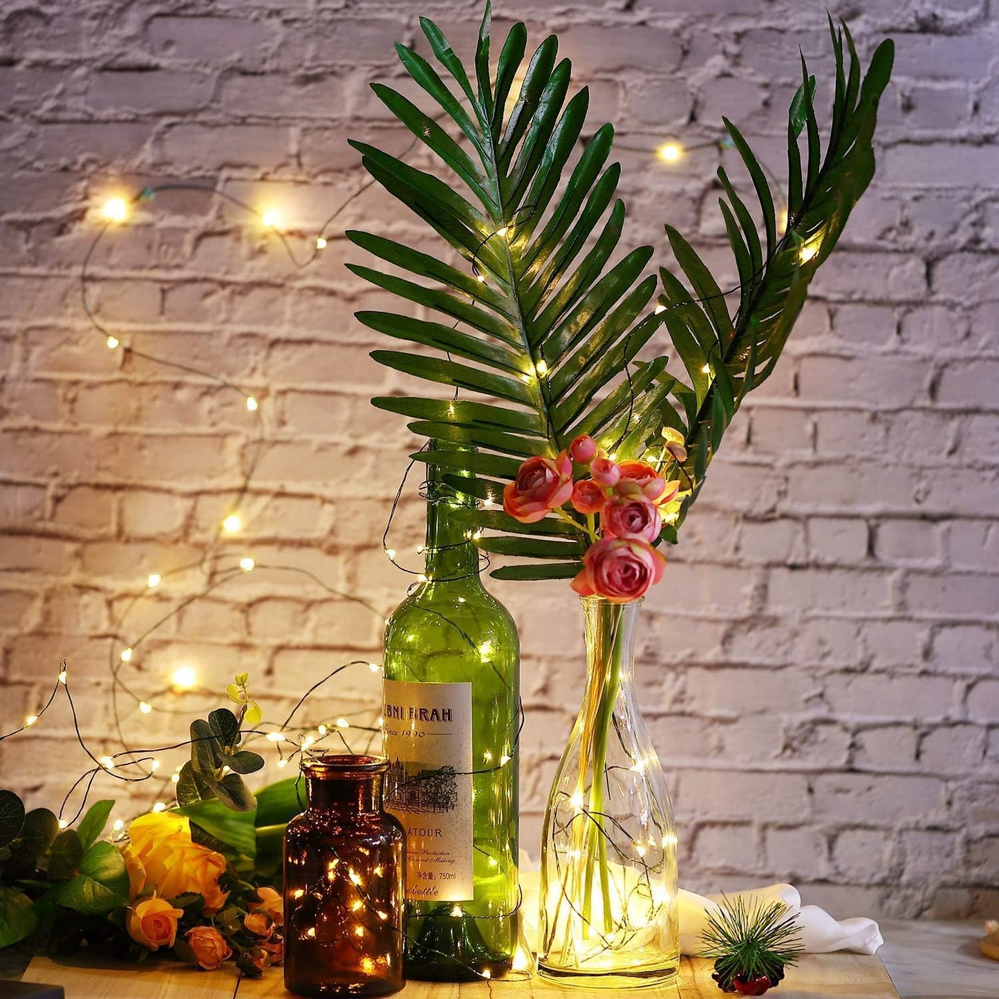 Starry Lights Battery Operated - 18FT with 50 Warm White Micro LEDs | Waterproof for Christmas & Weddings