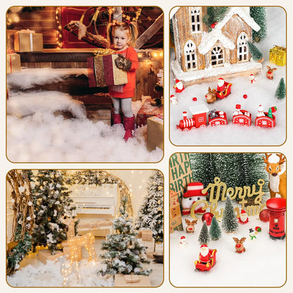 Vodiye Fluffy Fake Snow Blanket - Lifelike Artificial Snow for Christmas Decor | Soft & Thick Design