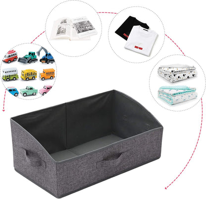 TENABORT Foldable Closet Storage Bins - 6 Pack Large Fabric Organizers with Handles | Linen Cube Baskets for Clothes