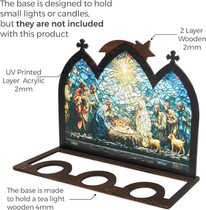 Wooden Nativity Set - Miniature Holy Family Figurines for Boho Christmas Decor | Tabletop Display Gift