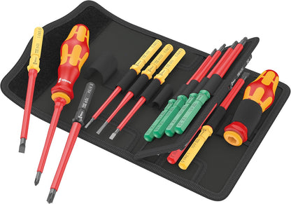 WERA - Kraftform Kompakt VDE 17 Universal Tool Set - 17 Pieces for Electrical Work
