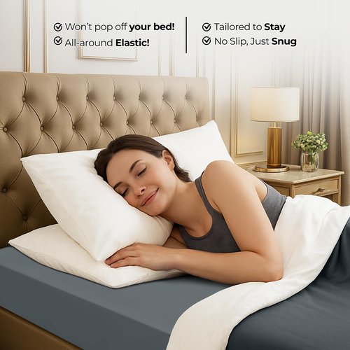 Utopia Bedding Full Fitted Sheet - Bottom Sheet - Deep Pocket - Soft Microfiber - Shrinkage and Fade Resistant - Easy Care -1 Fitted Sheet Only (Grey)