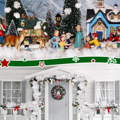 Riakrum Fake Snow Decor - Artificial Fluffy Fiber Stuffing for Holiday Tree & Party Decorations | 300g