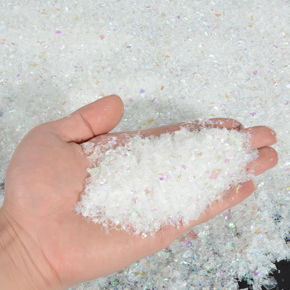 Skiennix Christmas Fake Snow | 8.8 oz Sparkling Artificial Snow Powder for Holiday Crafts