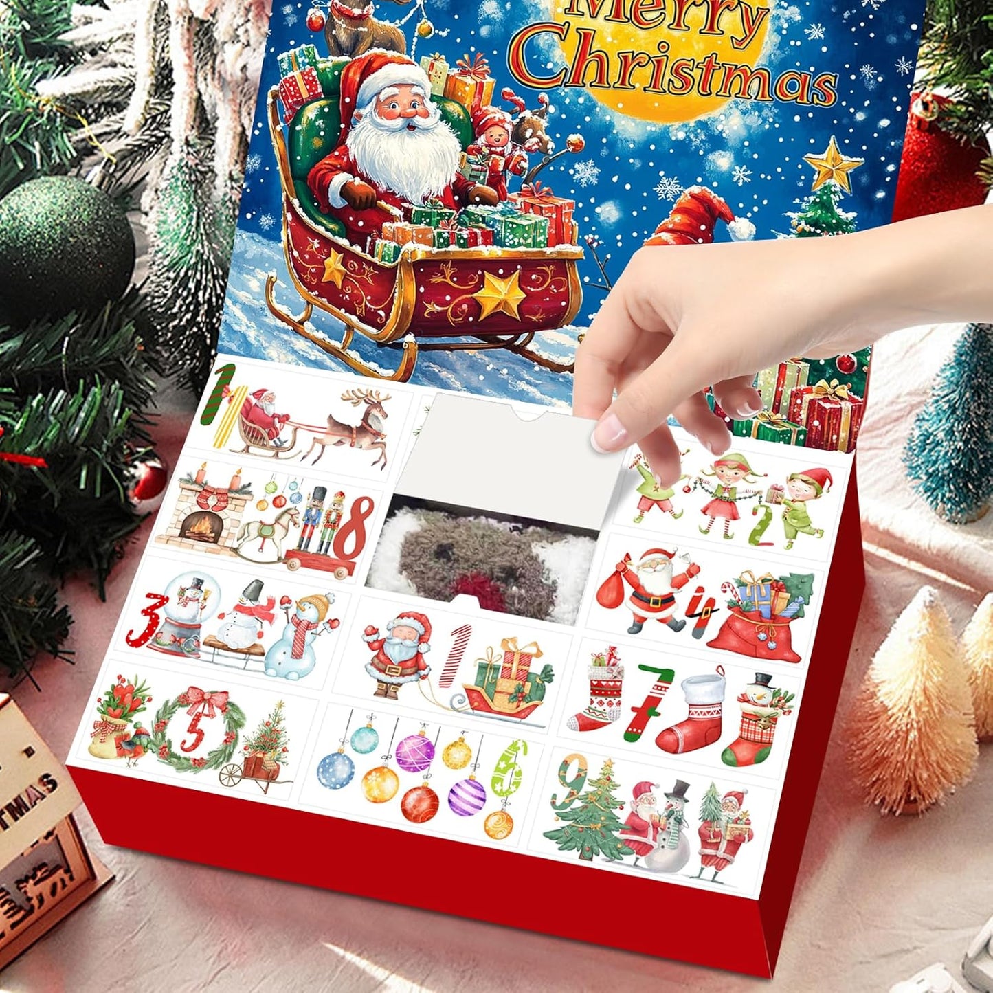 Skiennix Christmas Fuzzy Sock Advent Calendar - 12 Days of Cozy Socks for Adults & Kids | Perfect Holiday Gift