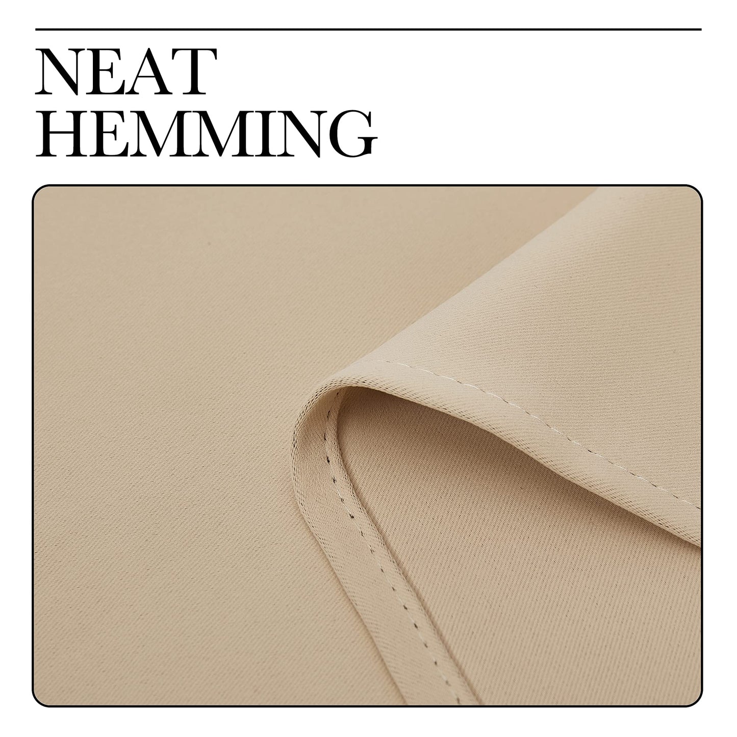 NICETOWN Bedroom Room Darkening Draperies - Home Fashion Thermal Insulated Solid Grommet Room Darkening Window Curtains for Hall Room (1 Pair, 55 inches Wide by 86 inches Long, Beige)