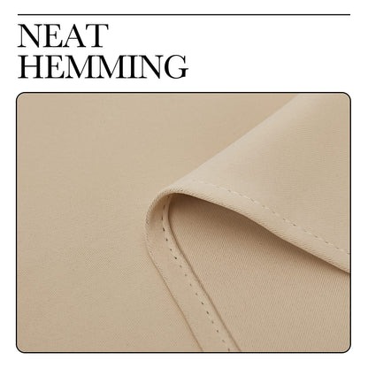 NICETOWN Bedroom Room Darkening Draperies - Home Fashion Thermal Insulated Solid Grommet Room Darkening Window Curtains for Hall Room (1 Pair, 55 inches Wide by 86 inches Long, Beige)