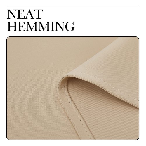 NICETOWN Bedroom Room Darkening Curtains, Biscotti Beige, 1 Pair, 55 inches by 108 Inch, Triple Weave Microfiber Grommet Top Thermal Insulated Solid Darkening Panels/Drapes for Kid's Room