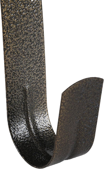 Sattiyrch 12" Wreath Hanger - Durable Steel Over The Door Hook in Textured Bronze (2-Pack)
