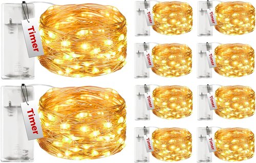 Btfarm 10FT Fairy Lights - 30 LED Battery Operated Twinkle Lights with Timer | Waterproof Copper Wire for Indoor & Outdoor Holiday Decor