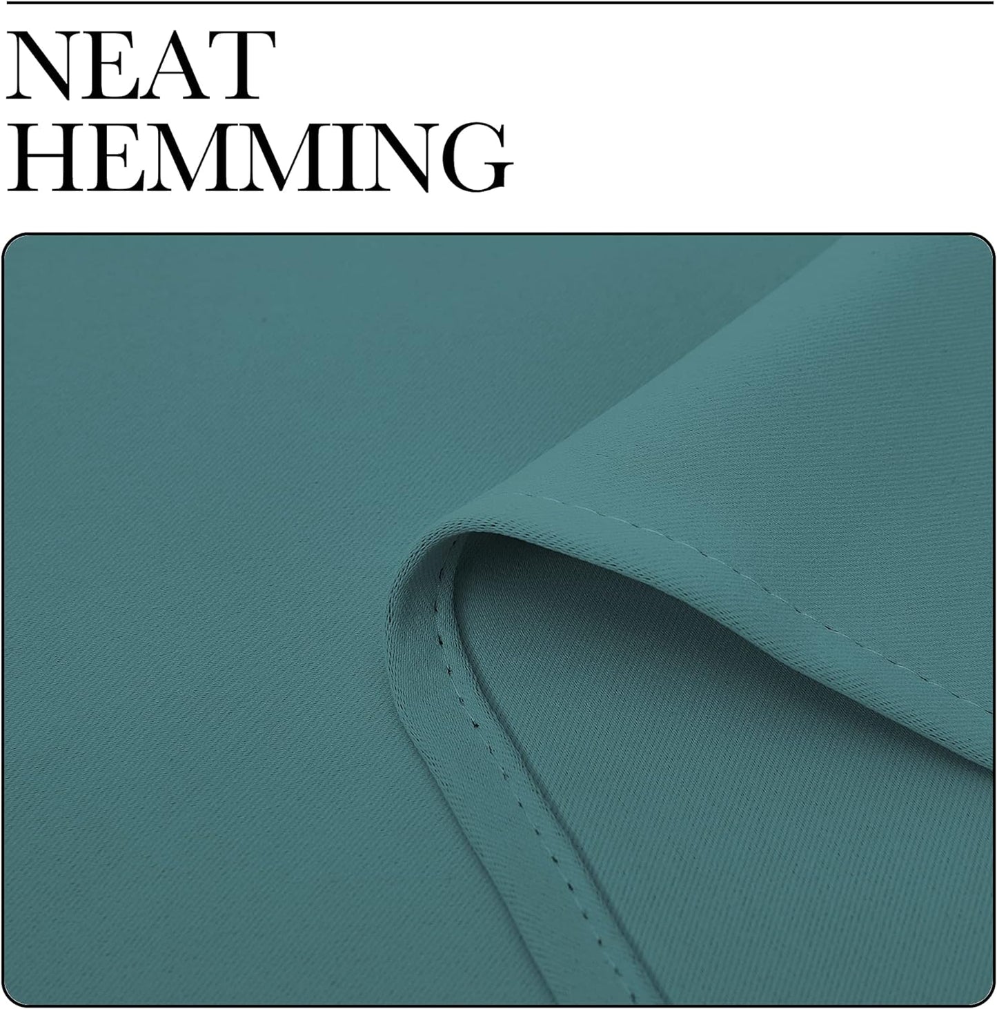 NICETOWN Blackout Curtain Panels - Thermal Insulated Draperies in Sea Teal | 34x72 Inches, One Pair