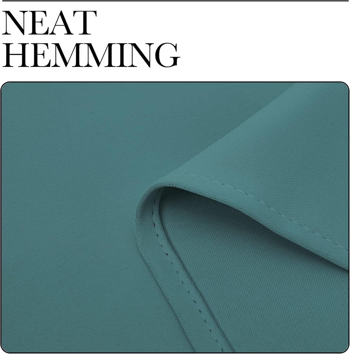 NICETOWN Blackout Curtains for Patio Glass Doors - Sea Teal Privacy Panels, 42" x 95" (1 Pair)