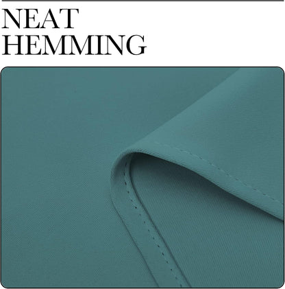 NICETOWN Blackout Curtains for Patio Glass Doors - Sea Teal Privacy Panels, 42" x 95" (1 Pair)