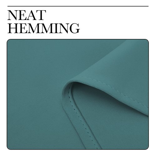 NICETOWN Window Curtain Panels, Thermal Insulated Solid Grommet Blackout Draperies/Drapes (Sea Teal, One Pair, 34 by 54-inch)