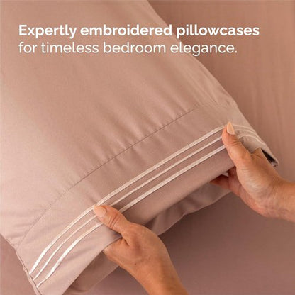 King Size 4-Piece Sheet Set - Ultra-Soft Cooling Bed Sheets for Luxurious Comfort - Deep Pockets, Wrinkle-Free - Oeko-Tex Certified - Mauve