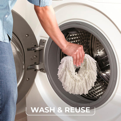 O-Cedar EasyWring Microfiber Spin Mop - Complete Floor Cleaning System with 4 Extra Refills
