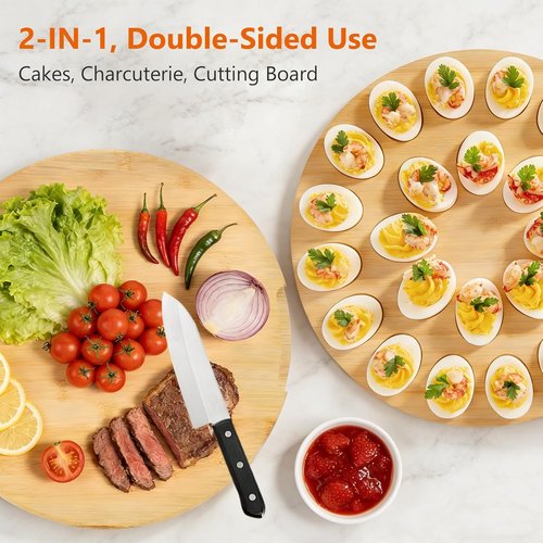 Deviled Egg Containers by [Brand Name] - Portable Platter with 24 Slots | Reversible Charcuterie Board for Parties & Picnics