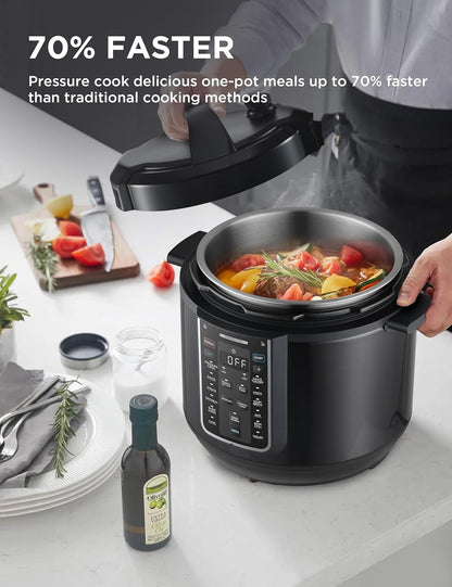 Midea 12-in-1 Electric Pressure Cooker - 8 Quart Multi-Functional Programmable Cooker | Stainless Steel Finish