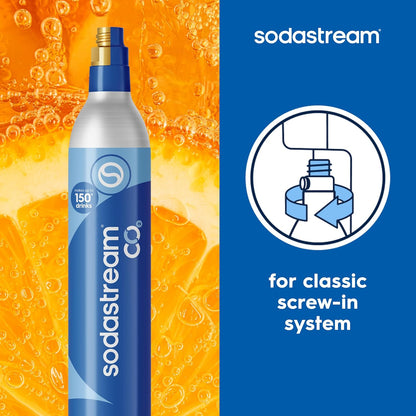 SodaStream CO2 Gas Carbonation Bundle - 3 Cylinders for Fizzi, OneTouch, Jet & More - Never Run Out of CO2 Again