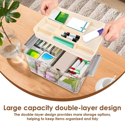 Regine Switzerland Medicine Organizer - Durable Plastic First Aid Storage Box with Handle | Transparent Design