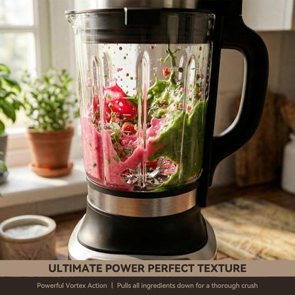 **Skiennix Professional Glass Blender - 1500W Motor, 9 Speeds, 14 Preset Programs | Perfect for Smoothies & Soups**