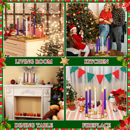Sliner Christmas Advent Wreath Ring - 5 Candle Holder in Gold | Metal Table Decoration for Festive Centerpiece
