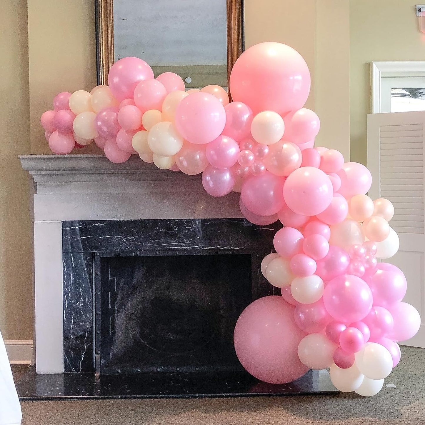 Voircoloria Light Pink Balloons - 66 Pack 12 Inch Pastel Latex Balloons for Birthday, Baby Shower & Weddings