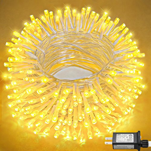 300 LED Christmas Lights by [Brand Name] - 100FT Waterproof Plug-In String Lights | 8 Modes for Indoor/Outdoor Decor