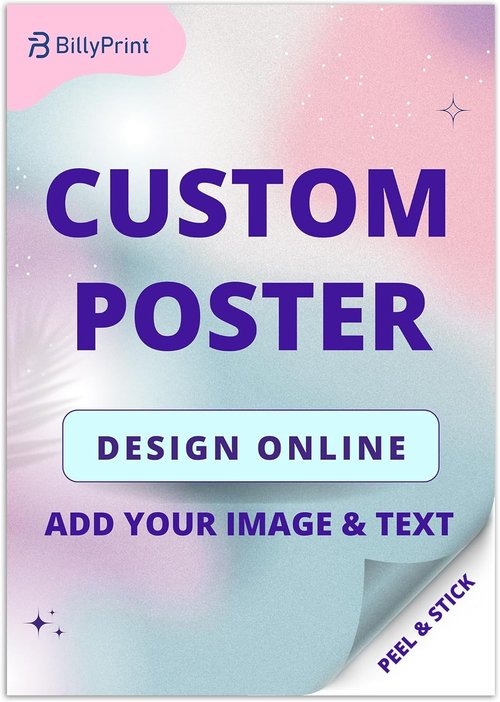 BillyPrint Custom Poster Prints - Personalized Waterproof Vinyl Wall Art - 8.5x11in Size