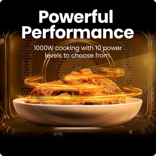 Chefman Microwave Oven - 1.1 Cu. Ft. Digital Stainless Steel | 1000 Watts, 6 Auto Menus, Eco Mode, Child Safety Lock