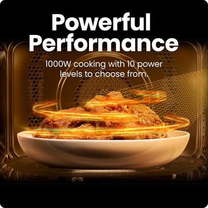 Chefman Microwave Oven - 1.1 Cu. Ft. Digital Stainless Steel | 1000 Watts, 6 Auto Menus, Eco Mode, Child Safety Lock