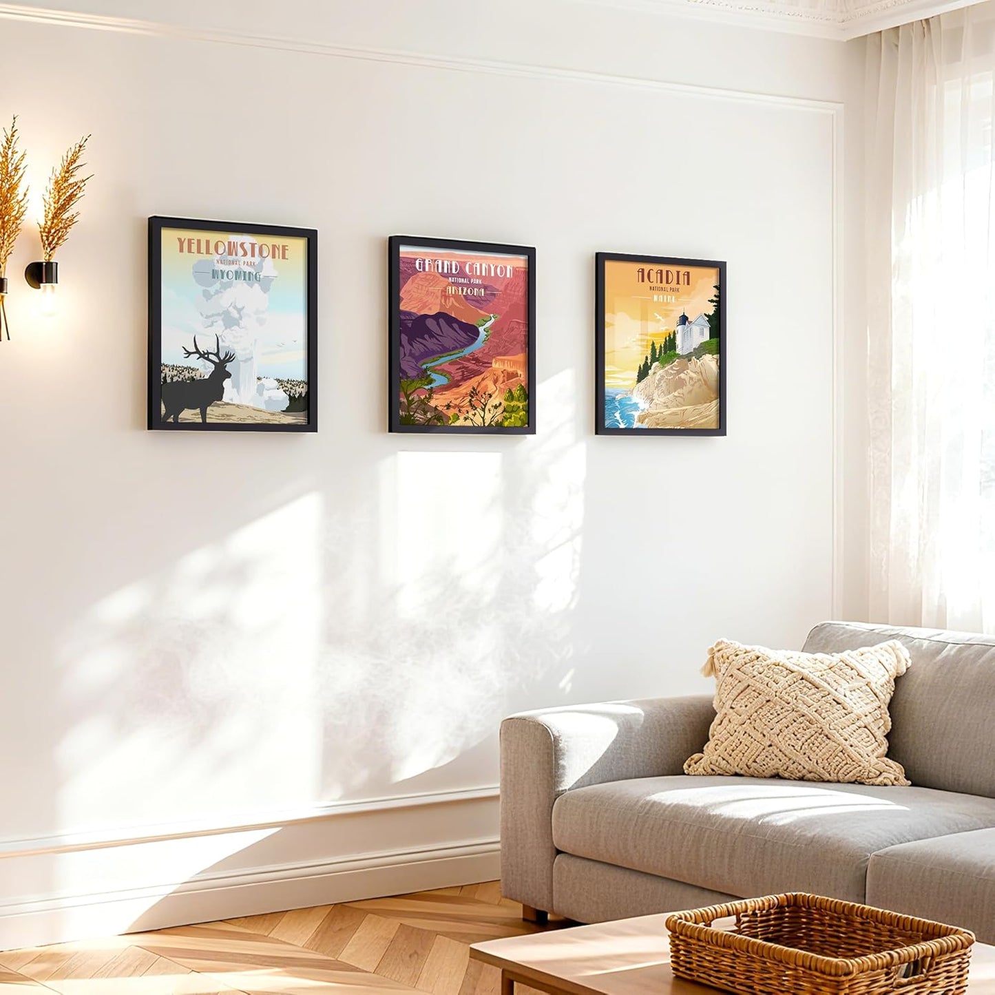 Upsimples 12x15 Photo Frame - Display 9x12 Pictures with Mat or 12x15 Without - Black, 1 Pack