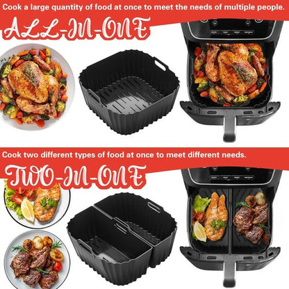 Chefman Air Fryer Accessories Set - 2-In-1 Silicone Liners & Paper Liners for 8Qt & 9Qt Models
