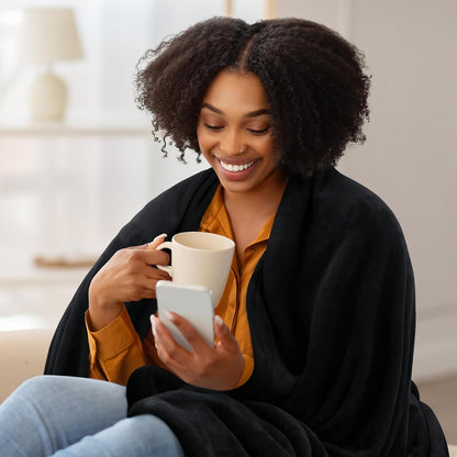 Utopia Bedding Fleece Blanket - King Size Black (90x102 Inches) | Ultra Soft, Warm & Cozy All-Season Decor
