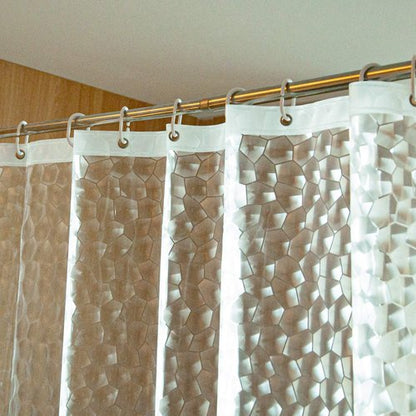 NTBAY EVA Clear Shower Curtain with Water Cube, Water-Repellent Liner with 3 Magnets for Bathroom, 72x72 Inches