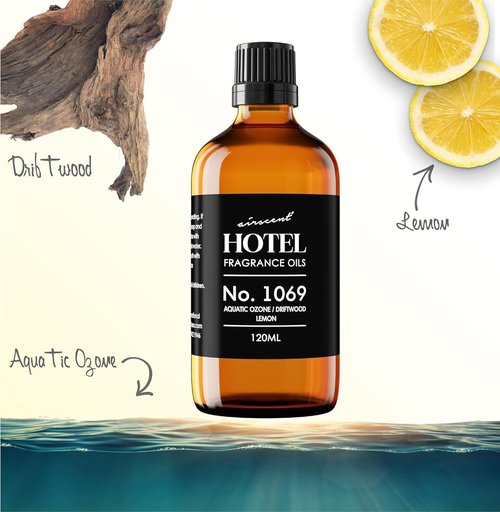 AirScent Hotel Diffuser Oil No. 1069 - Aquatic Ozone & Driftwood - Premium 10 mL Fragrance Oil for Diffusers