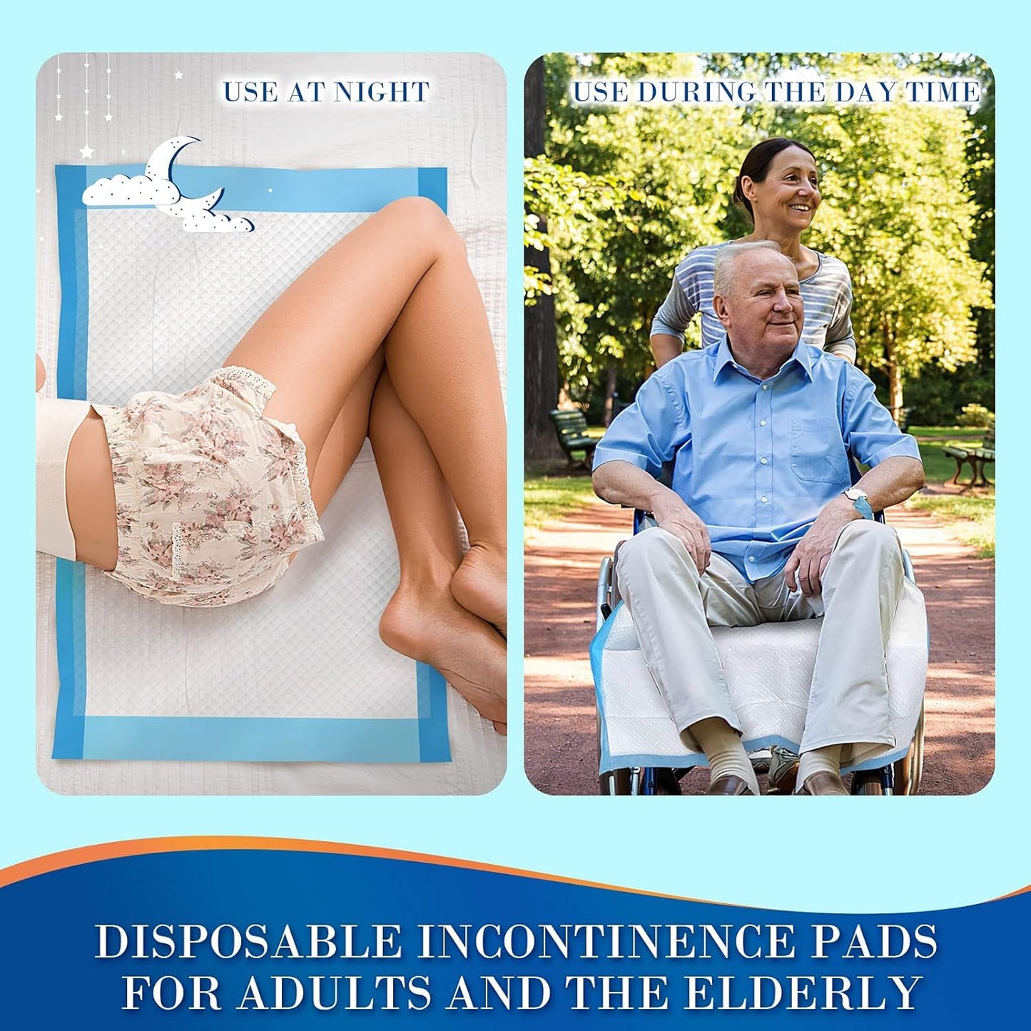 Regine Switzerland Disposable Bed Pads - 100 Count Waterproof Incontinence Chucks | 23"x36" Absorbent Leakproof Pads for Adults, Kids, and Pets