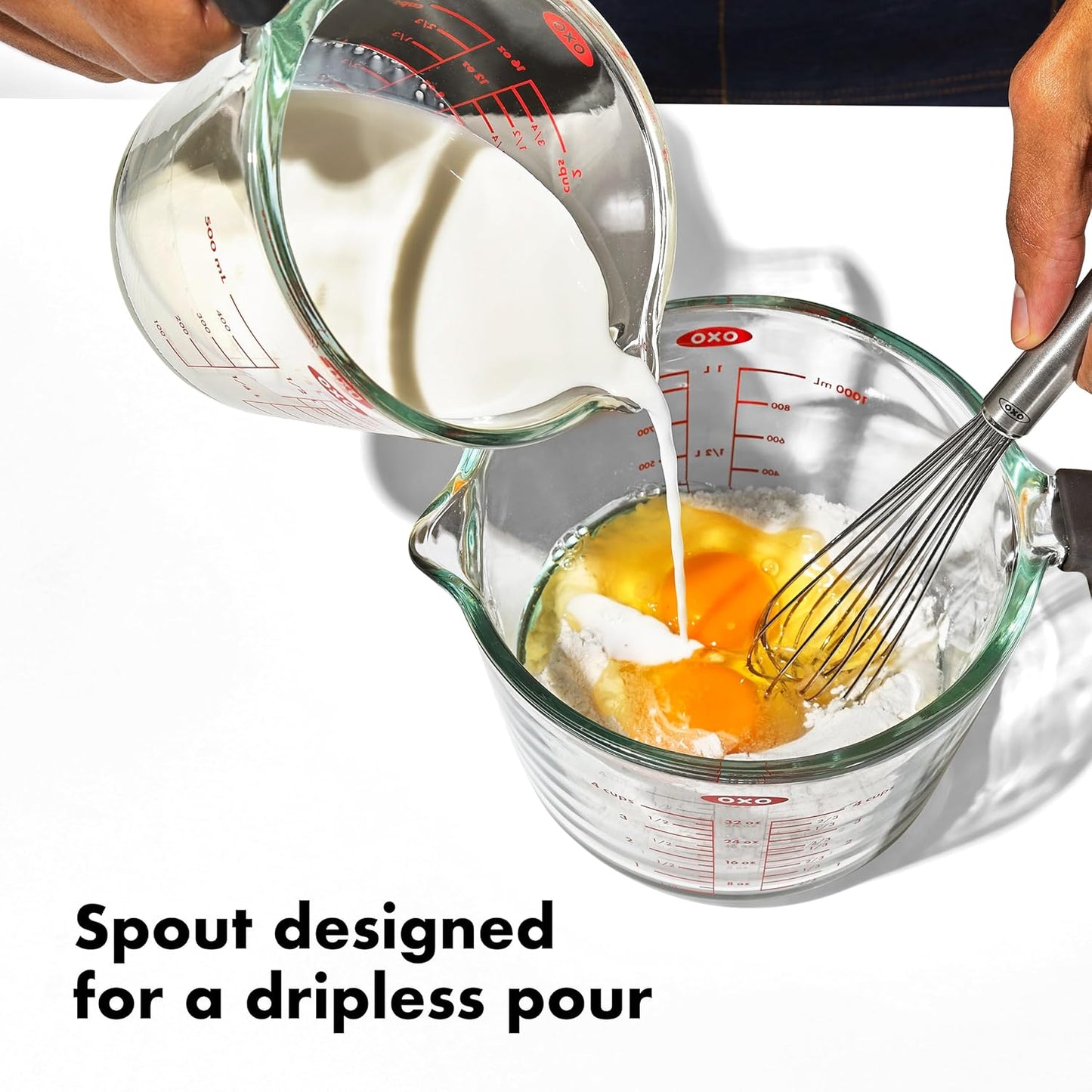 OXO Good Grips 2-Cup Glass Measuring Cup - Durable, Easy-to-Read Measurement Markings