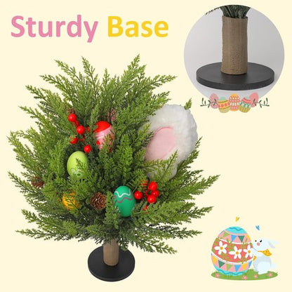 Allesgute Easter Decorations - 1Pc Artificial Egg Flower Table Ornament with Bunny Ears | Perfect for Home Decor & Spring Celebrations