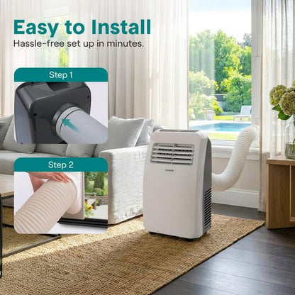 SereneLife 3-in-1 Portable Air Conditioner with Built-in Dehumidifier Function,Fan Mode, Remote Control, Complete Window Mount Exhaust Kit