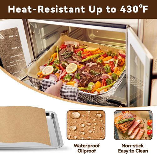 Emeril Lagasse Air Fryer Liners - 120 PCS Unbleached Parchment Paper Sheets for 26 QT Extra Large Air Fryer