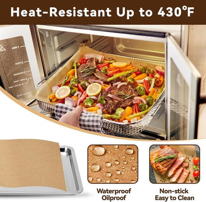 Emeril Lagasse Air Fryer Liners - 120 PCS Unbleached Parchment Paper Sheets for 26 QT Extra Large Air Fryer