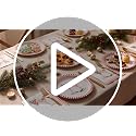 Christmas Cocktail Disposable Plates and Napkins Set - 50 Pieces, Holiday Party Tableware