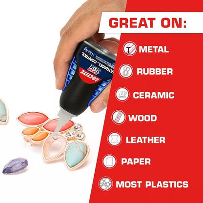 Loctite Super Glue Ultra Gel Control - Clear Instant Adhesive for Plastic, Wood & Metal | 0.14 fl oz