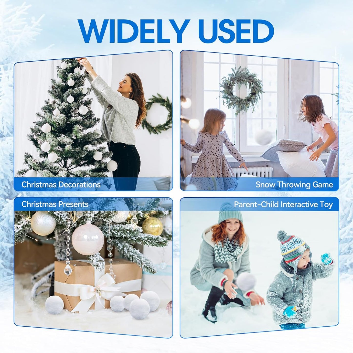 Skiennix Snow Toy Balls - 20 Pack Soft Plush Indoor Snow Fight Balls for Kids | Winter Fun & Christmas Decor