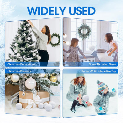 Skiennix Snow Toy Balls - 20 Pack Soft Plush Indoor Snow Fight Balls for Kids | Winter Fun & Christmas Decor