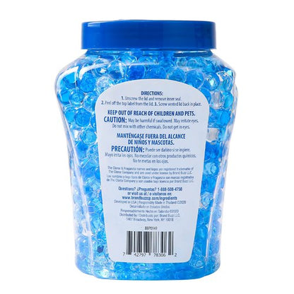 Clorox Fraganzia Crystal Beads Air Freshener, Long Lasting Room Deodorizer and Odor Eliminator Gel Beads to Freshen Home, Car, or Office, Morning Sky Scent, 12 Fl Oz - 12 Pack