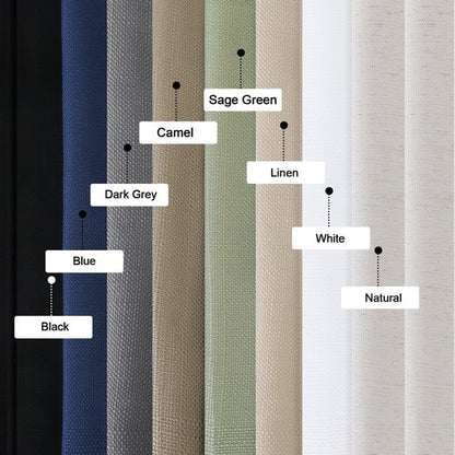 OWENIE Bob 2 Panels Sage Green Kitchen Curtains Sets for Windows 36 Inch Length, Faux Linen Textured Short Cafe Curtains Tiers for Kitchen, Rod Pocket Small Window Drapes for Bathroom, 30Wx36L Inch