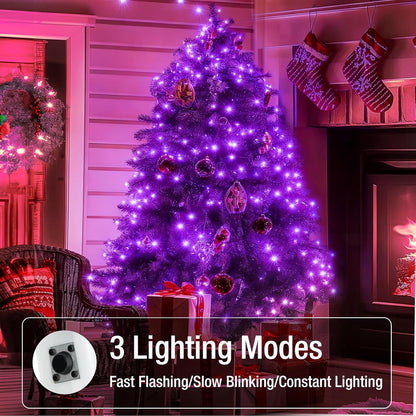 Skiennix 12 Pack Fairy Lights - 7ft Battery Operated 20 LED Twinkle Lights | Waterproof Purple for DIY Party Decor